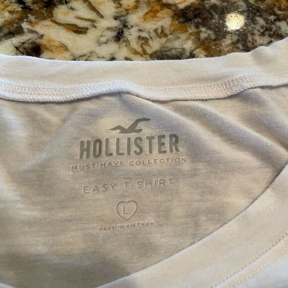 HOLLISTER EASY T- SHIRT WHITE (large) - Picture 6 of 7